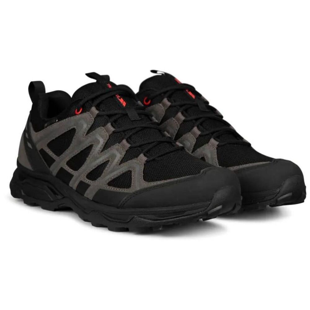 Trespass Mens Carraig Suede Walking Shoes / Black/Gray